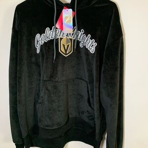 NHL W’s Vegas Golden Knights Black Velour Hoodie with Gold Logo Women’s Xl NWT